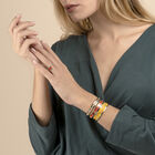 Tresse Bracelet, Gold finish, Soft Raspberry / Multicolored Glitter image number 3